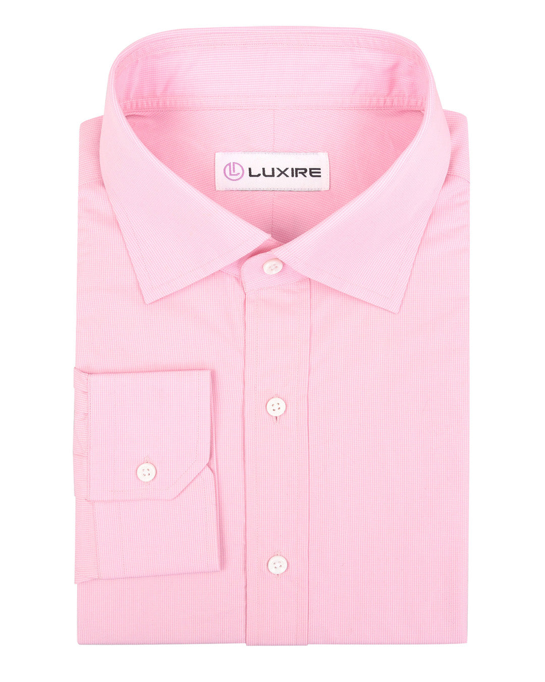 Albini: Light Pink Micro Checks - 1