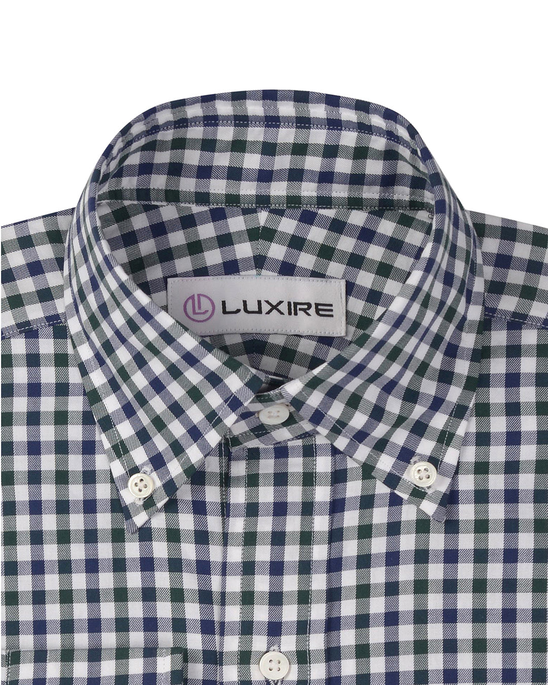 White Blue Green Gingham - 2