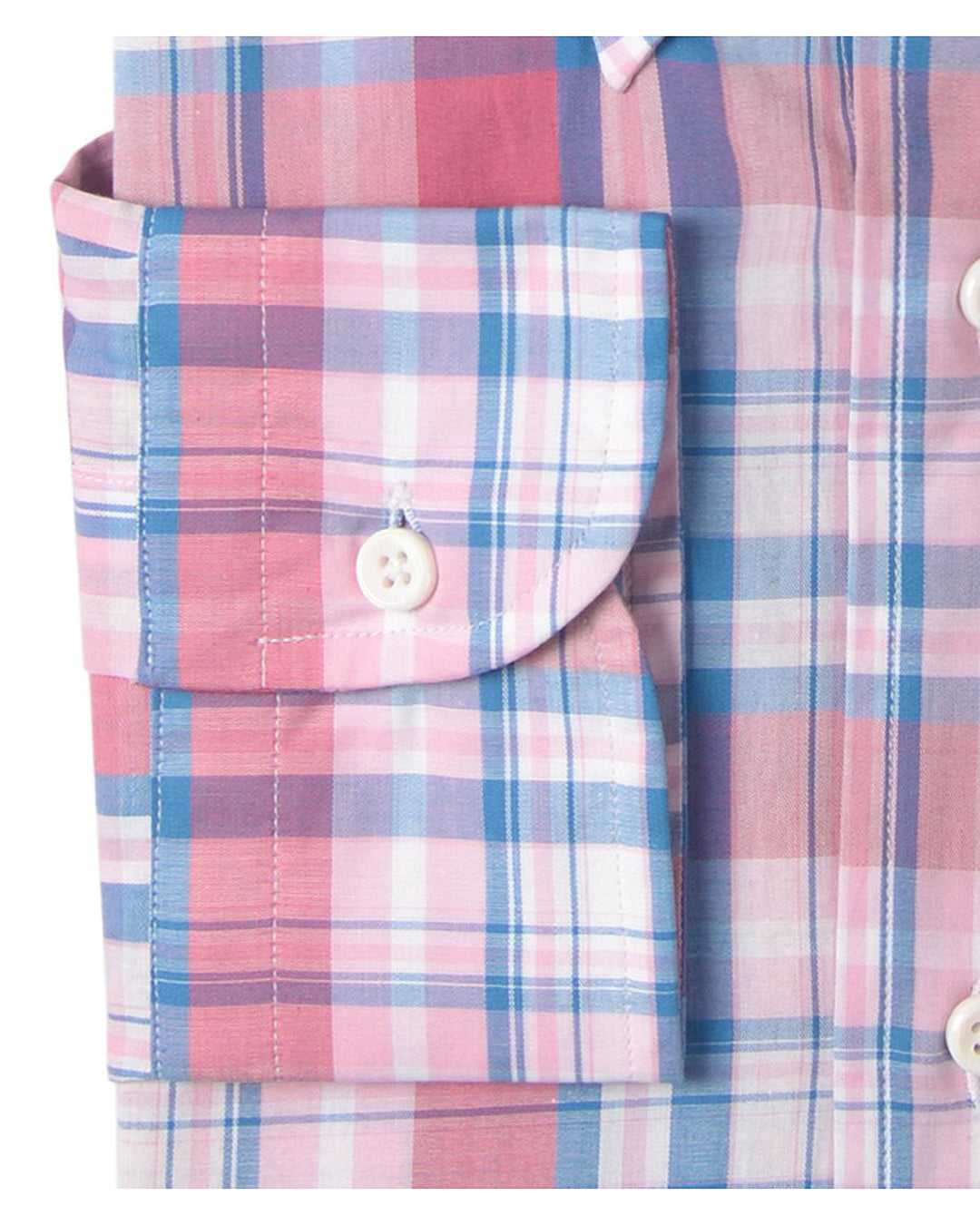 Pink Blue White Madras Checks - 3