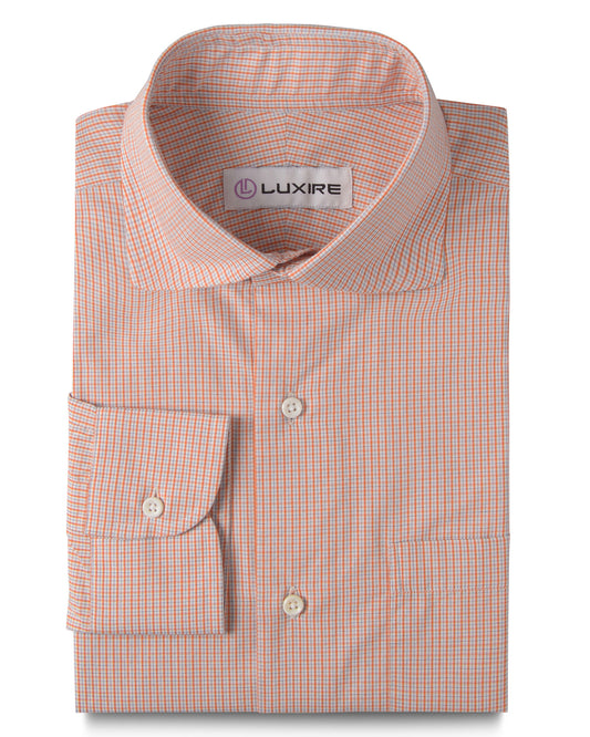 Orange Blue Tattersall Checks