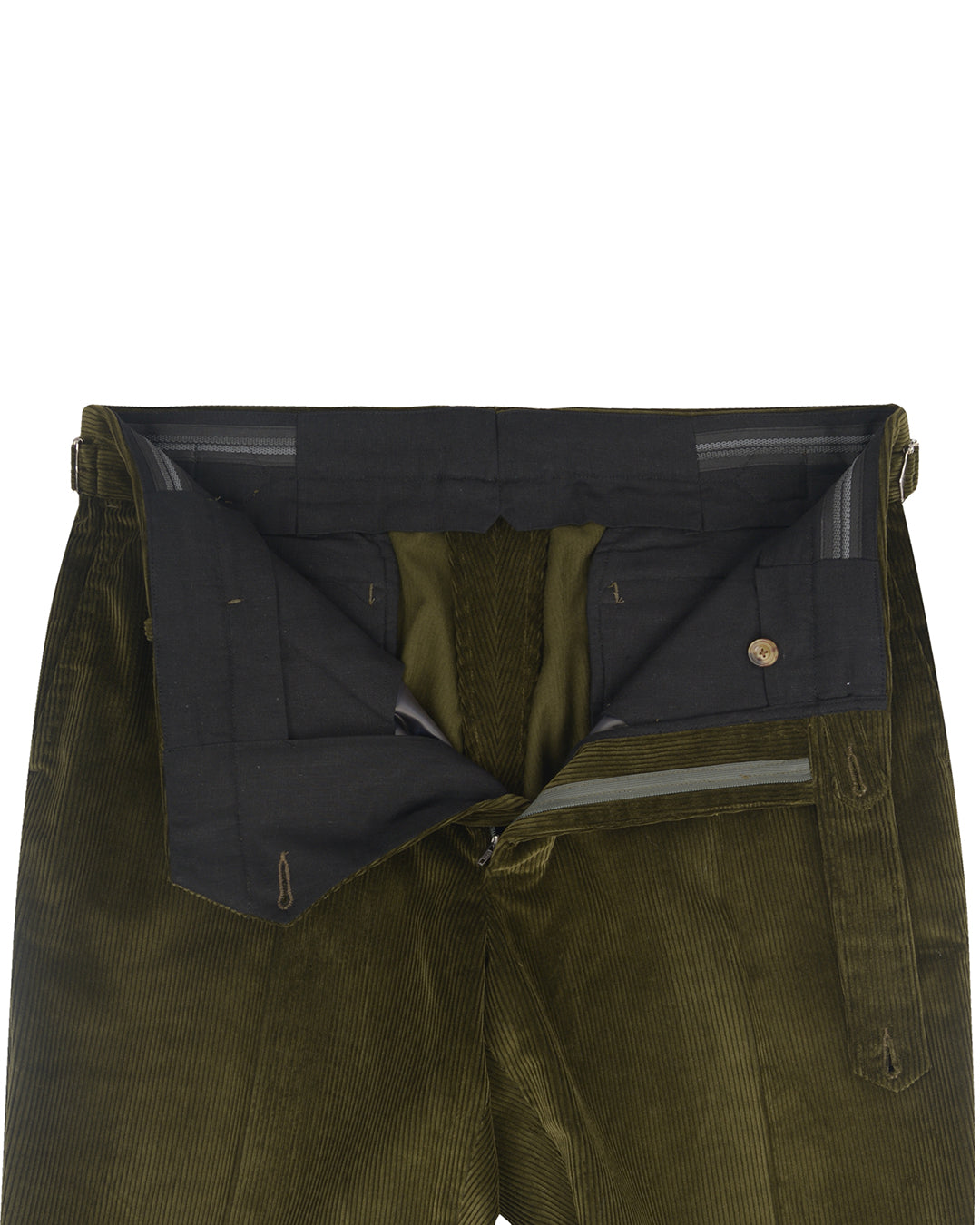 Brisbane Moss Dark Olive Needlecord - 4