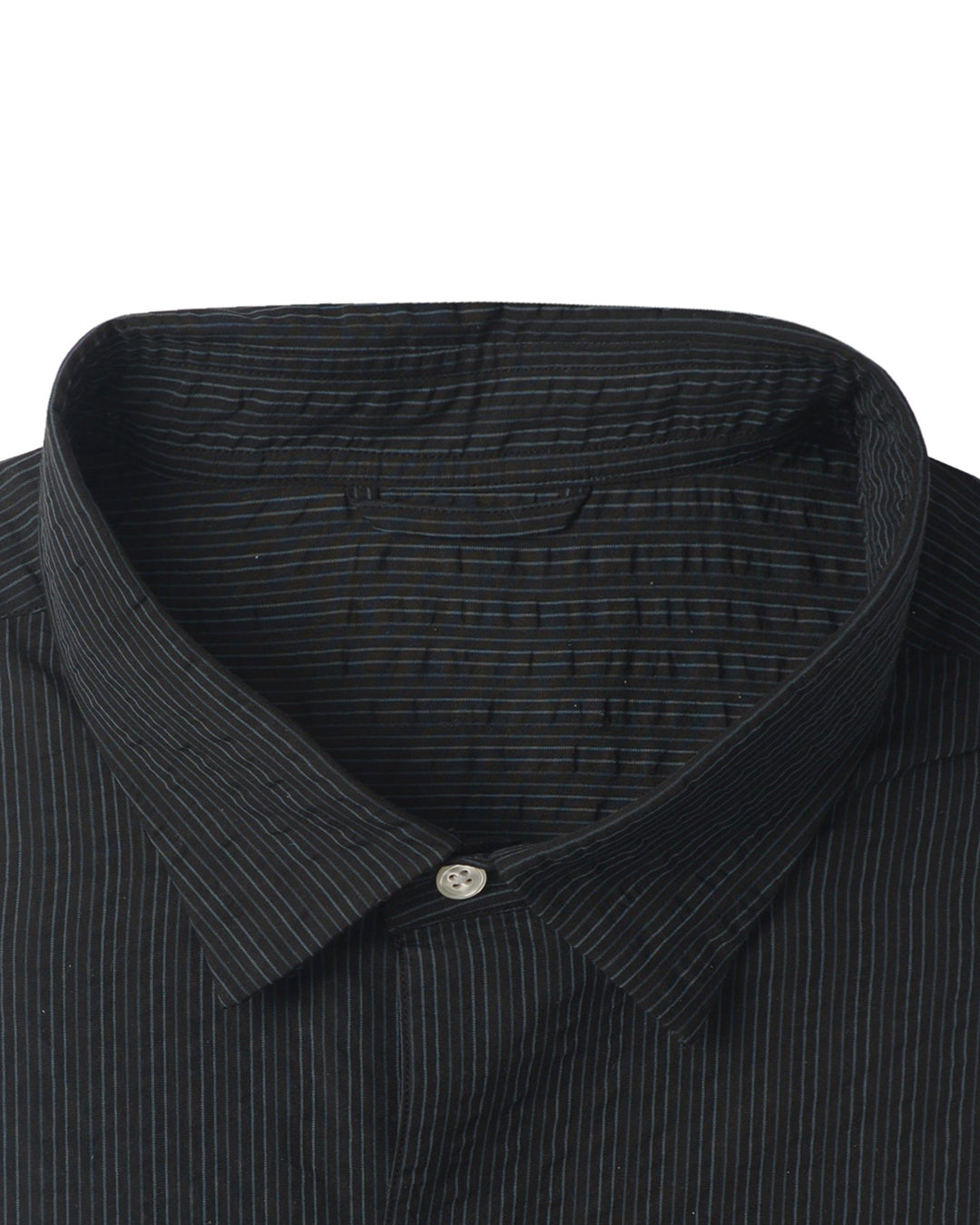 Navy on Black Stripes Seersucker - 2