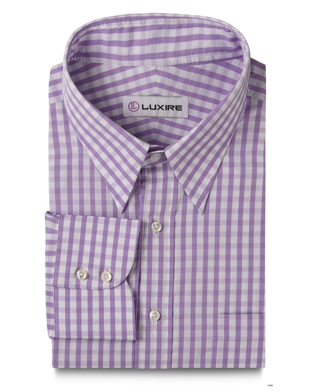 Purple Checks on White - 1