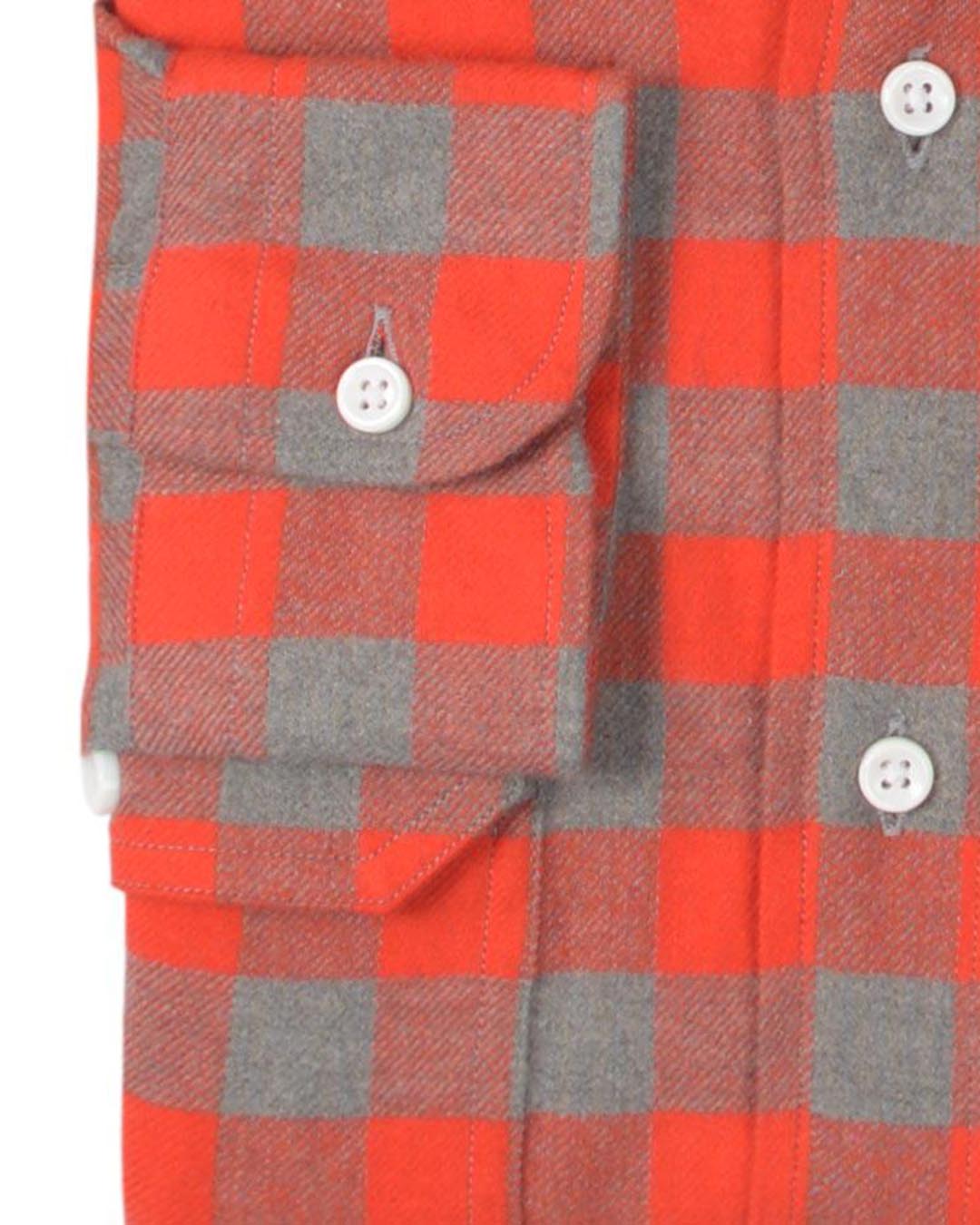 Orange Grey Big Gingham - 3