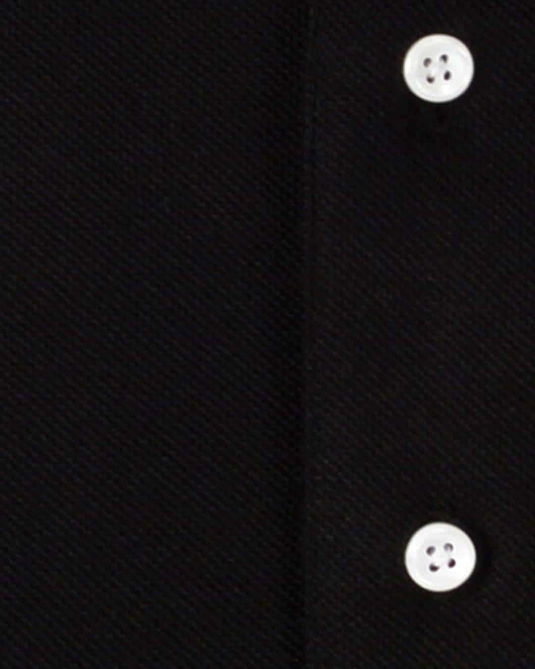 Cotton: Black Polo T-shirt - 2
