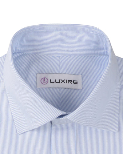 Blue on White Pin Stripes