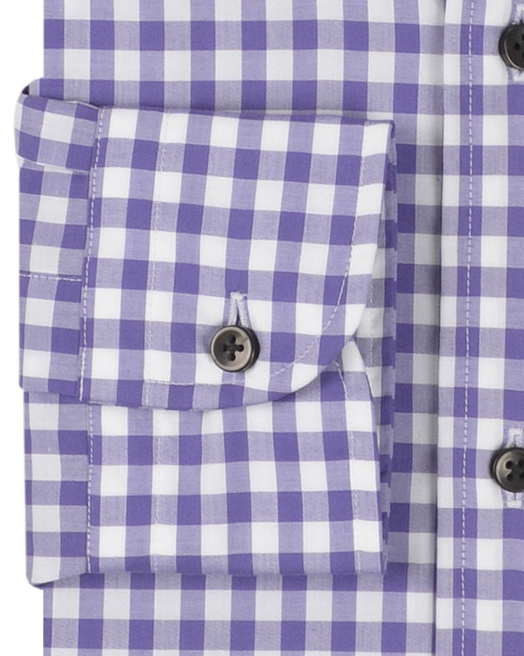 Broad purple Gingham Checks on White - 3