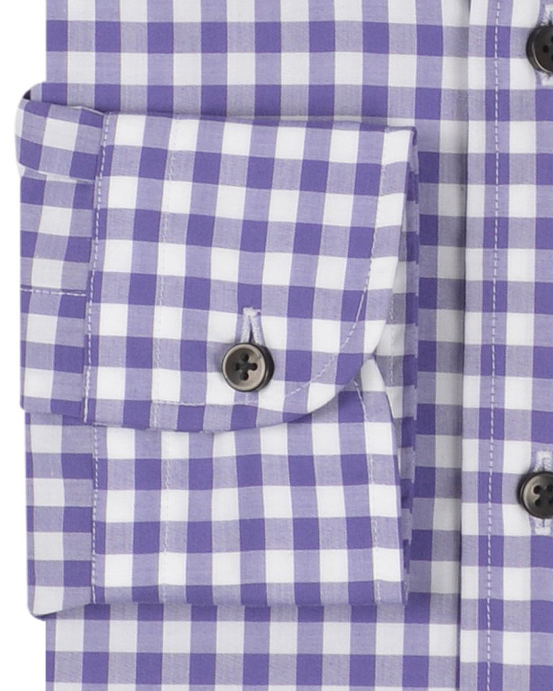 Broad purple Gingham Checks on White