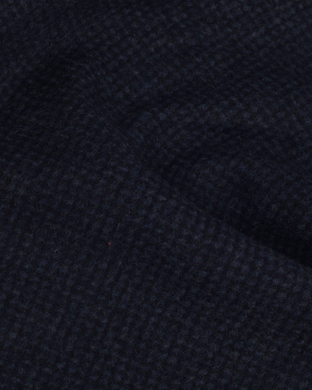 Dark Navy Textured Wool Topcoat - 4