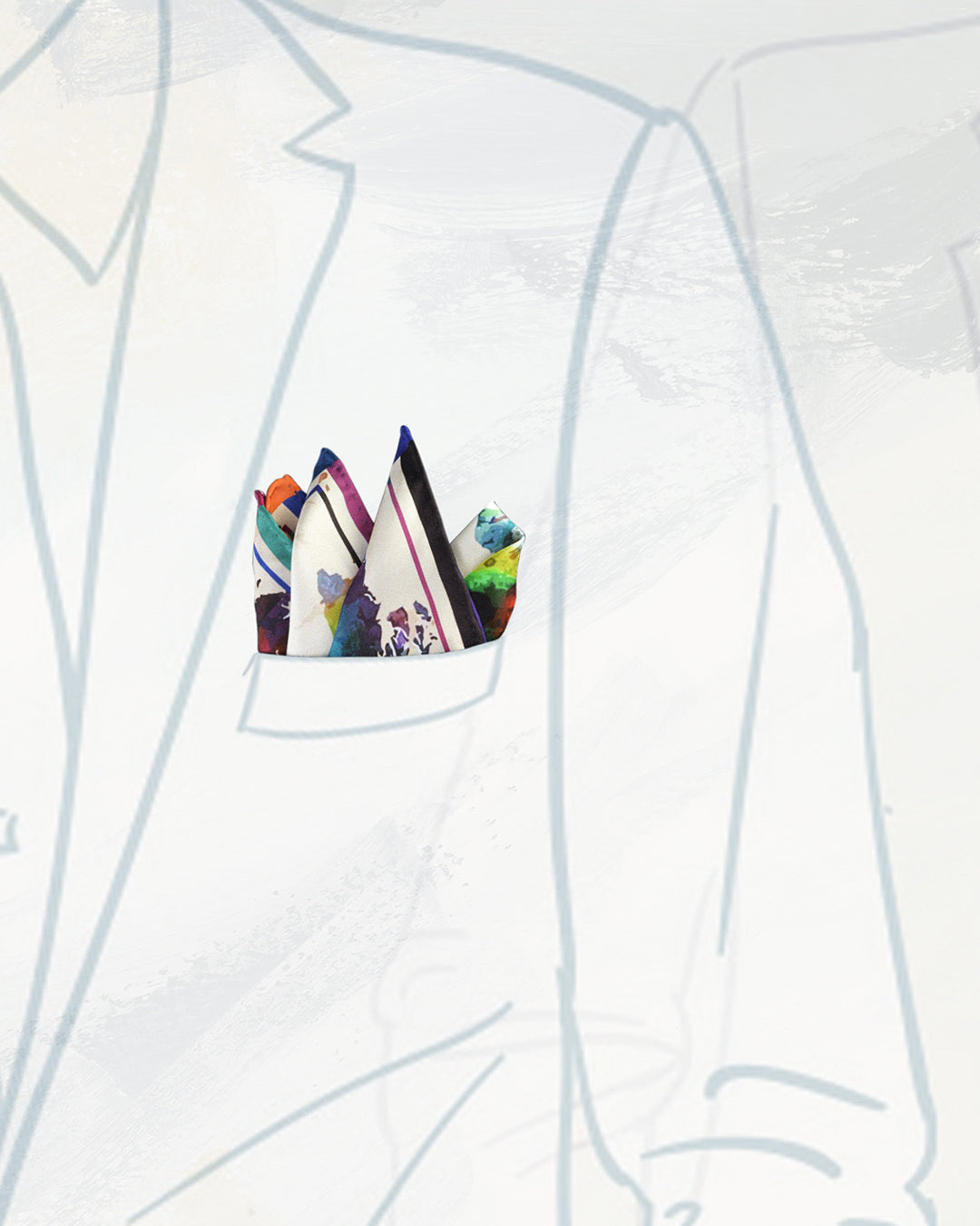 Pocket Square-Colored World - 4