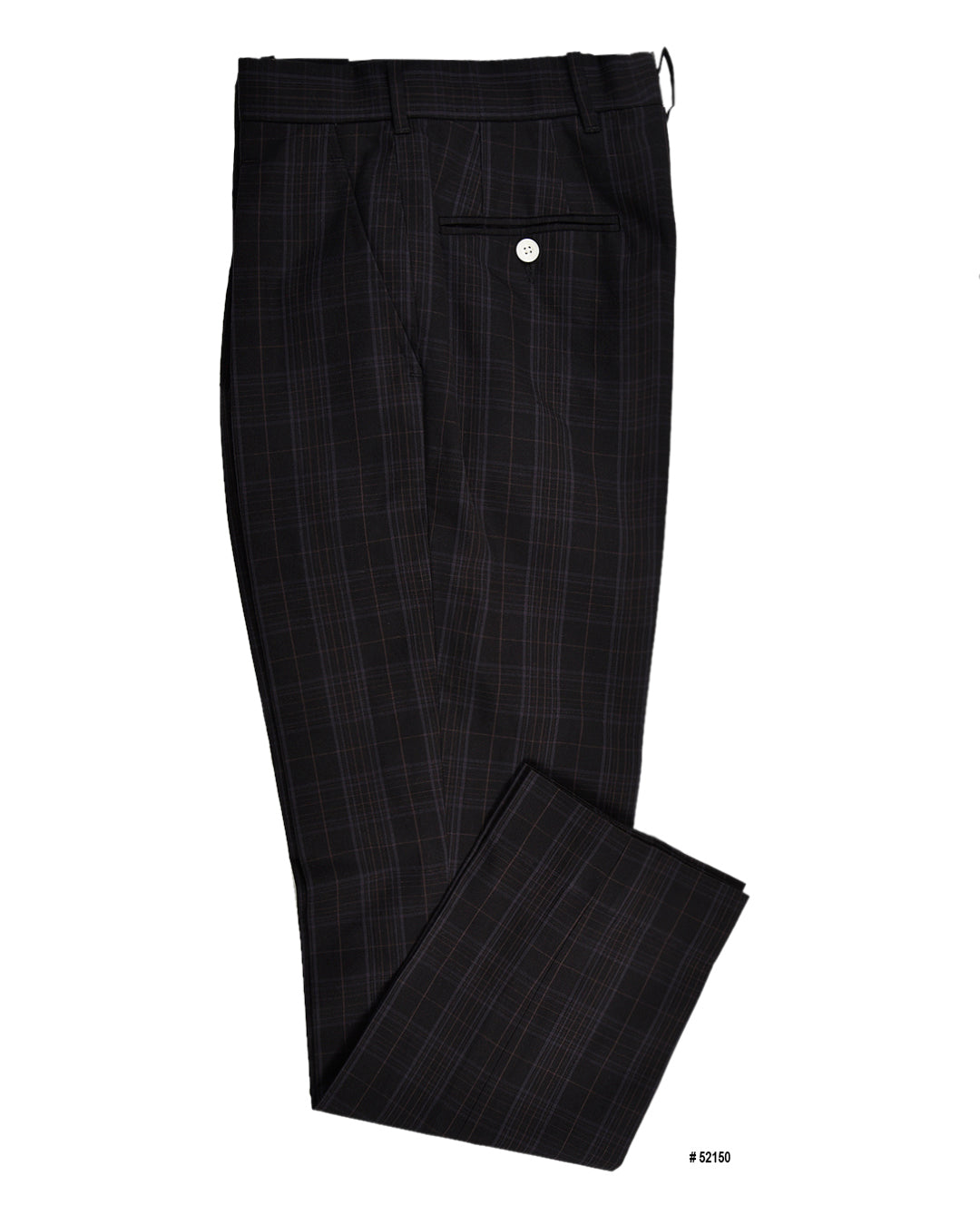 Black Grey Checks Pant - 1
