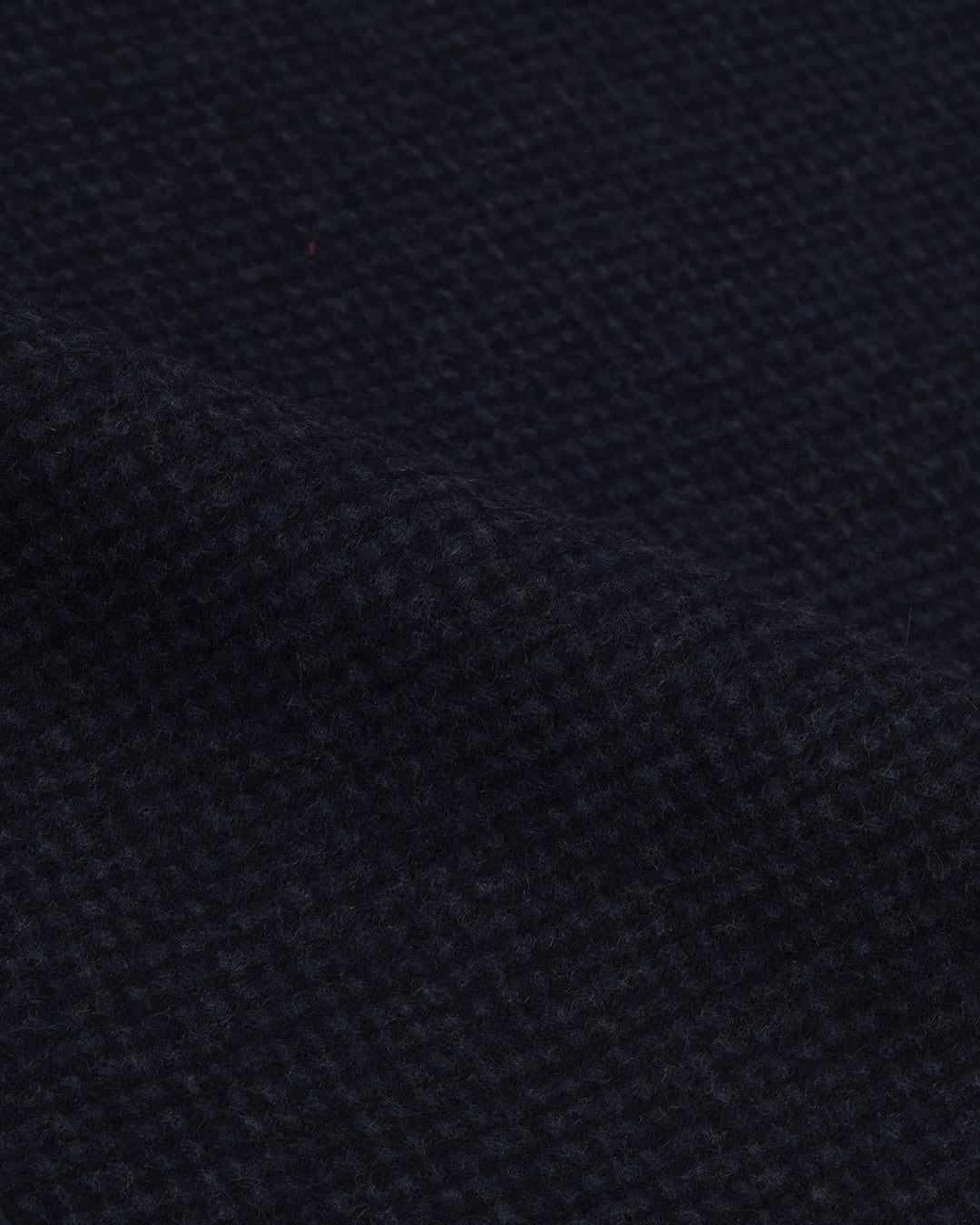 Dark Navy Textured Wool Topcoat - 2