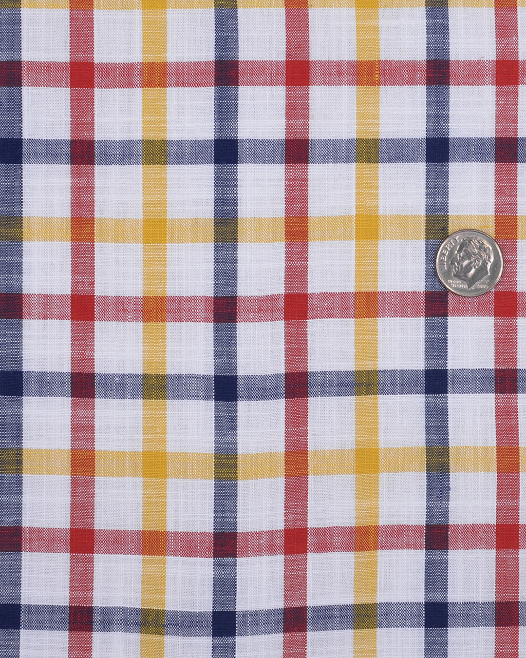 Checks: Red Navy Yellow Tattersall Chambray - 4