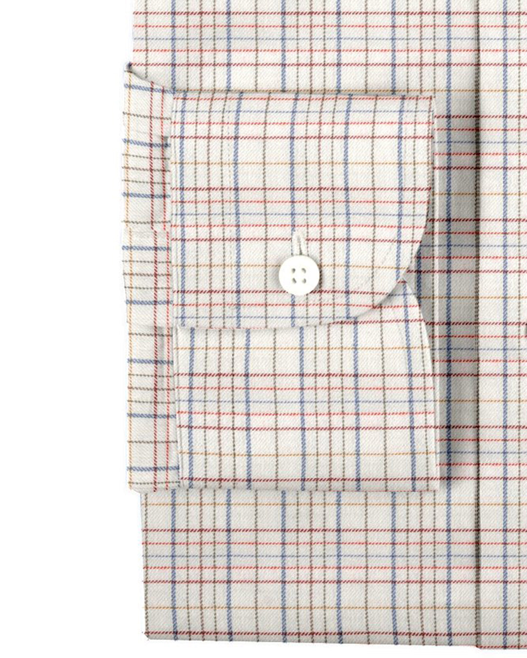 Cashmerello Alumo: Off White Bright Red Tattersall