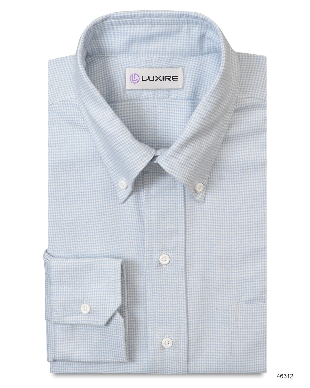 Cashmerello Alumo: Pastle Blue Houndstooth