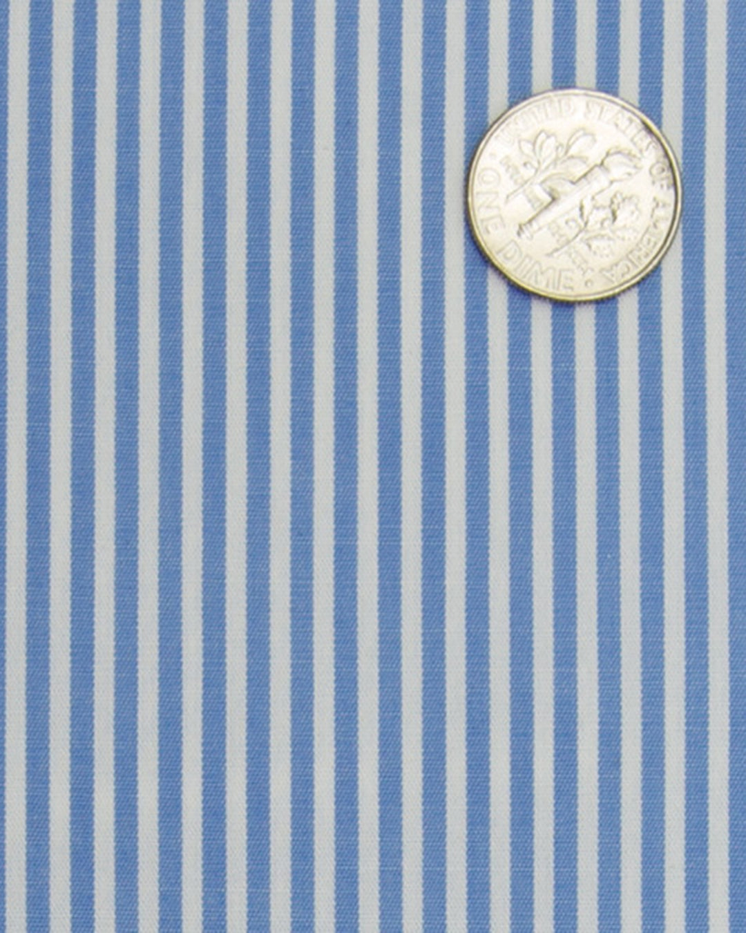 Light Dutch Blue Fine Pencil Stripes on White - 5