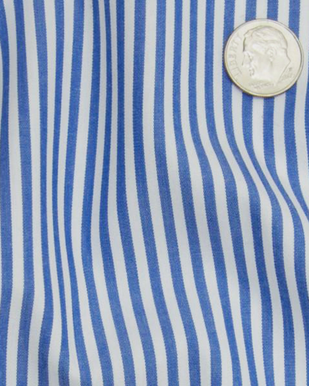 Classic Blue Pencil Stripes on White - 5