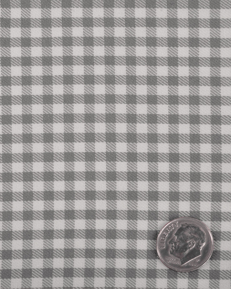 Albini: Light Grey Brush Gingham