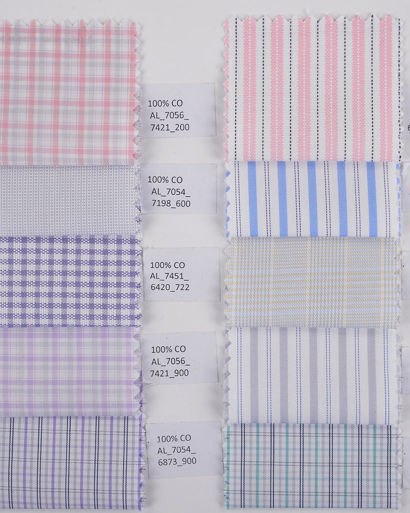 Alumo Blue Twill Prince of Wales Checks on Off White