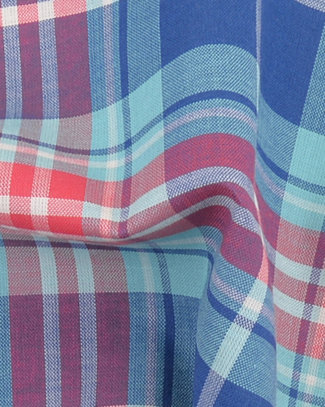 Sumer Light Blue Red Madras Checks