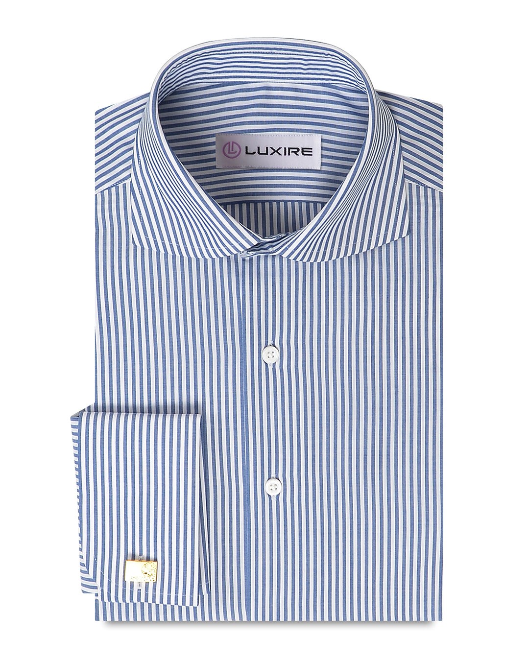 Blue Candy Stripes Dress Shirt - 1