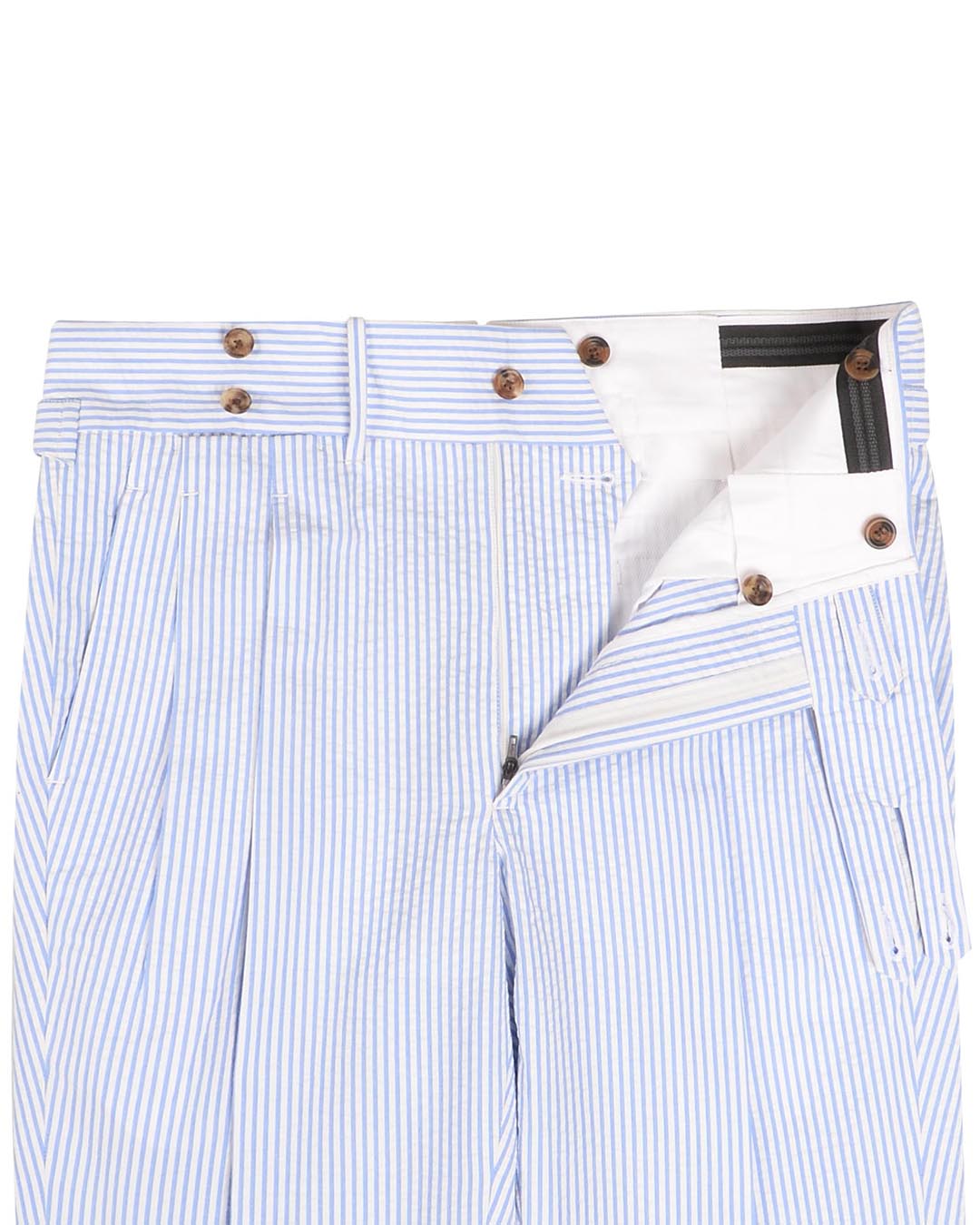 Minnis Blue Stripes Seersucker Pants - 3