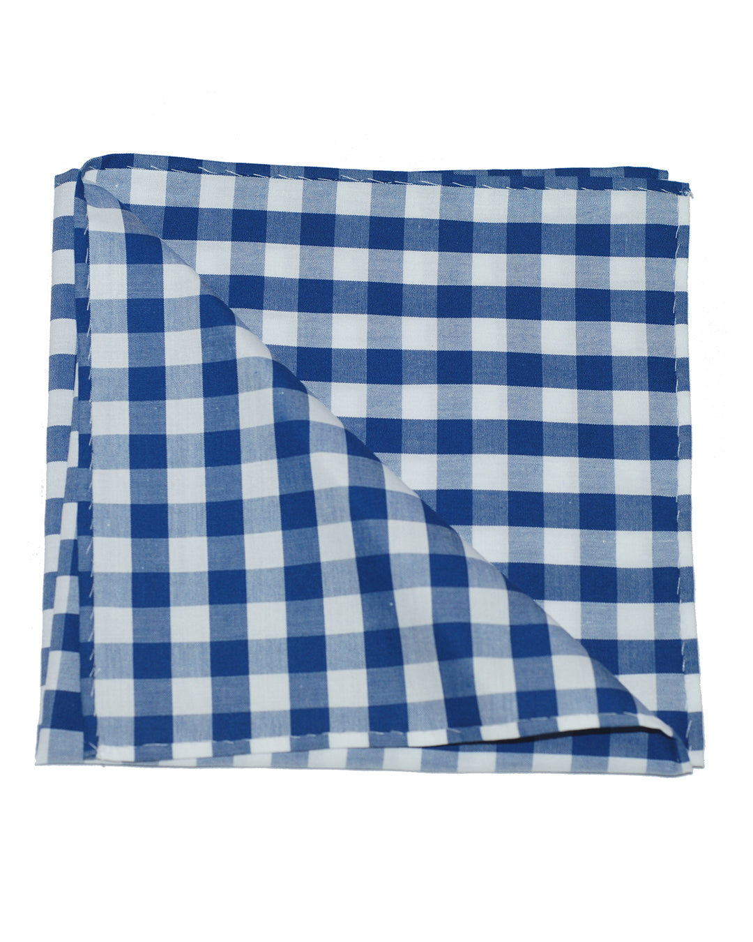 Pocket Square - Blue Gingham - 1