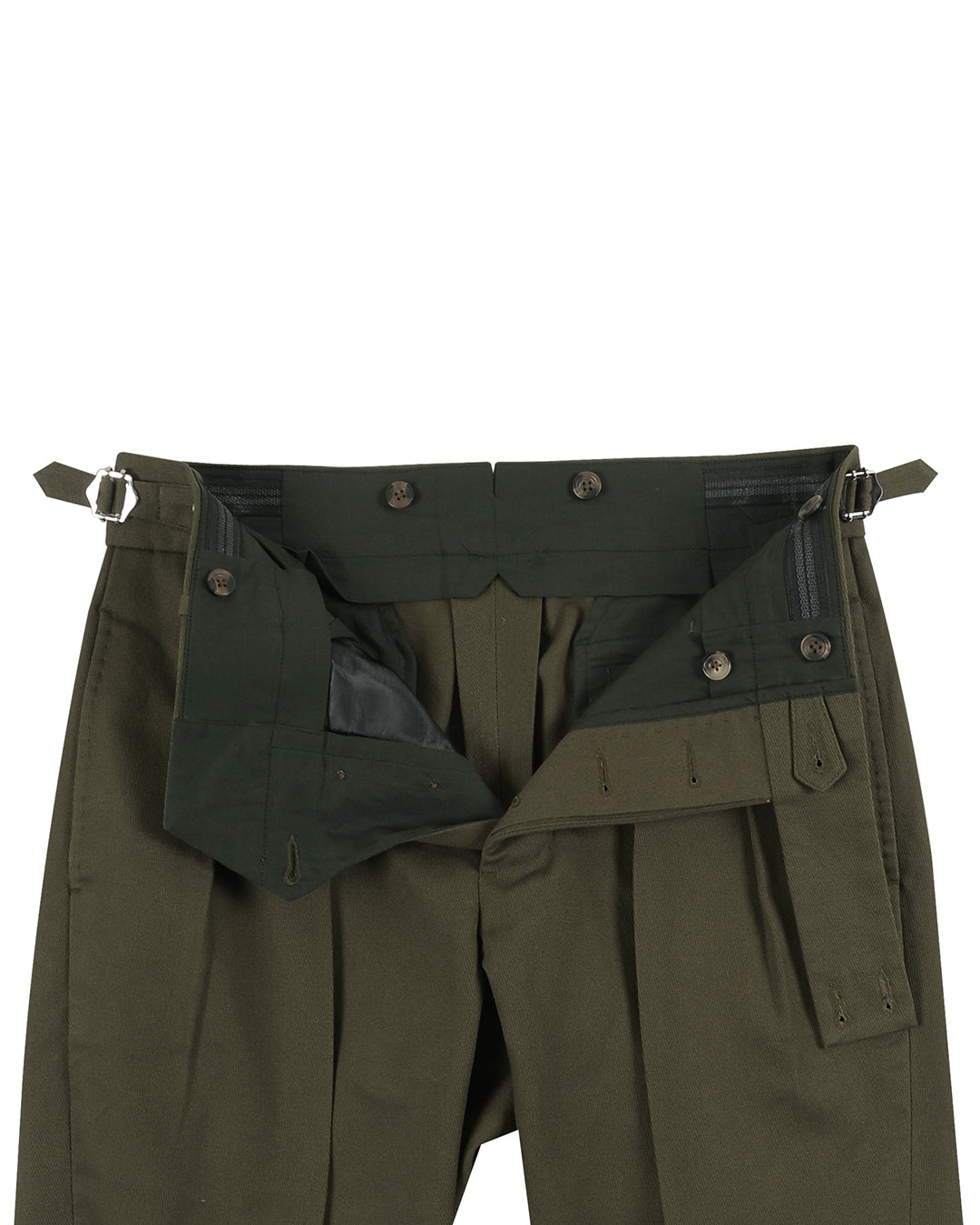 Brisbane Moss Olive Cotton Cavalry Twill - 3