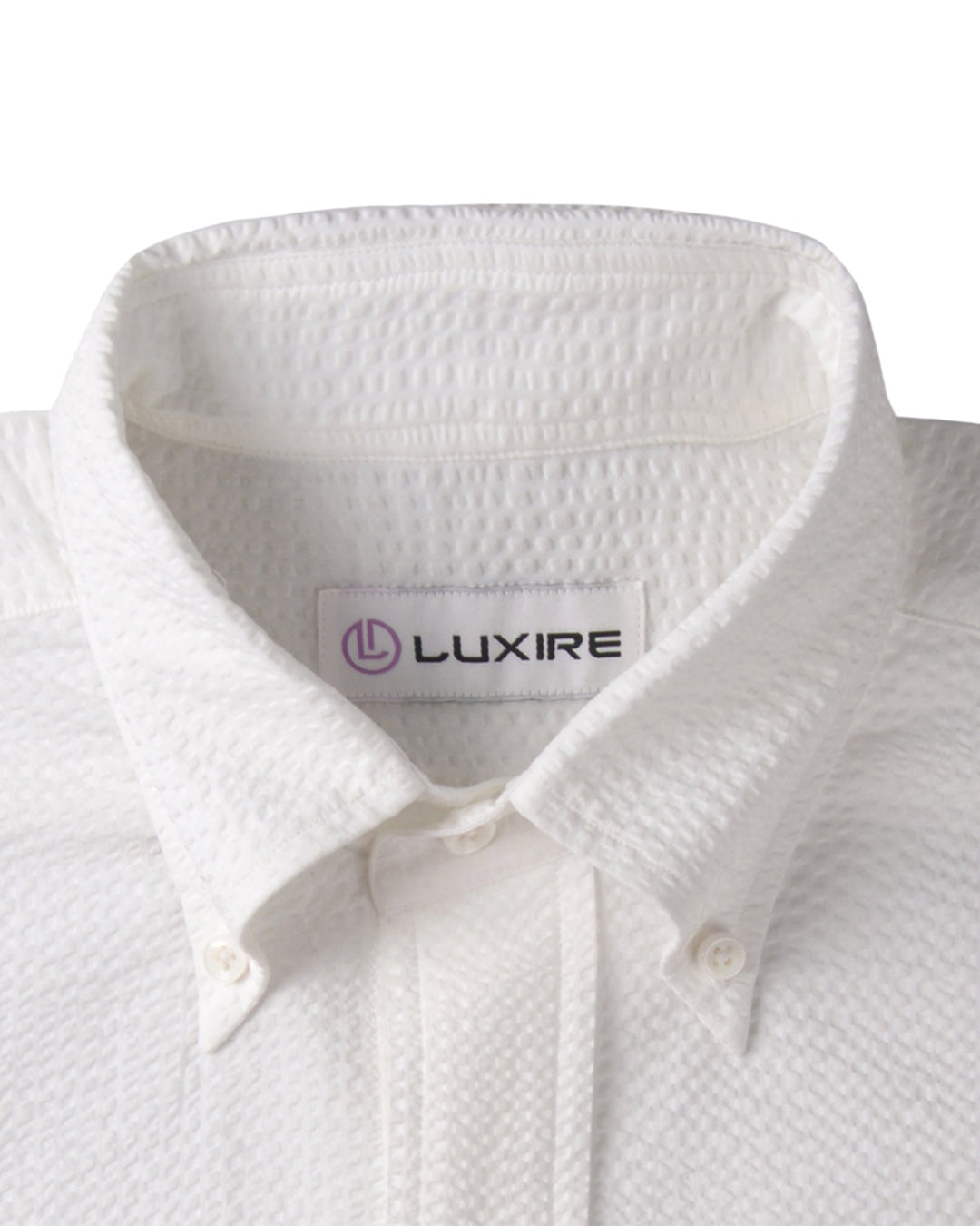 Canclini Long Beach: White Seersucker