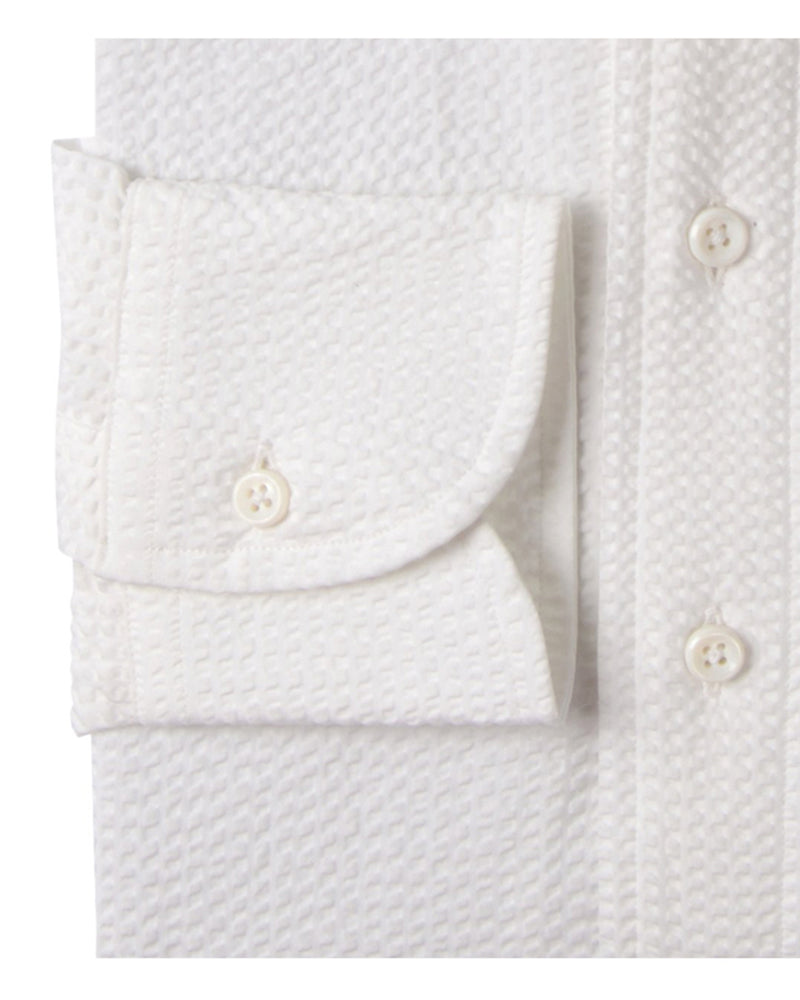 Canclini Long Beach: White Seersucker