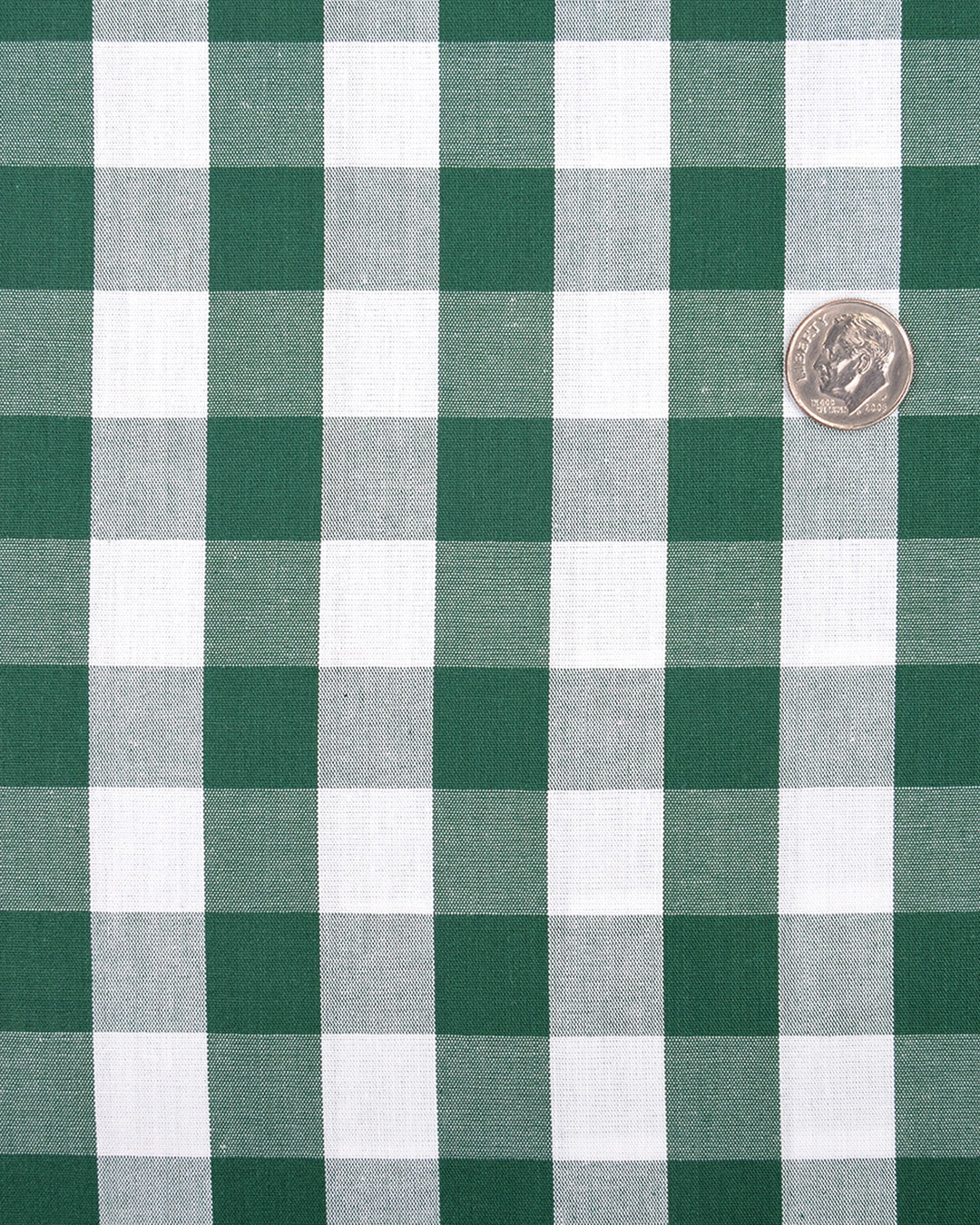 Green White Macro Gingham Checks