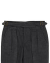 Gurkha Pant in Charcoal Grey Wool Flannel