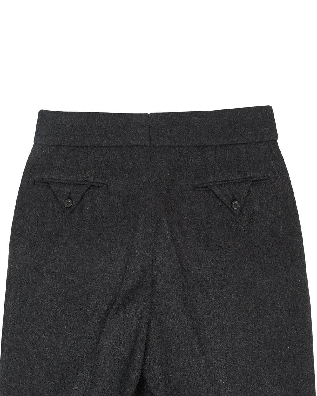 Gurkha Pant in Charcoal Grey Wool Flannel - 3