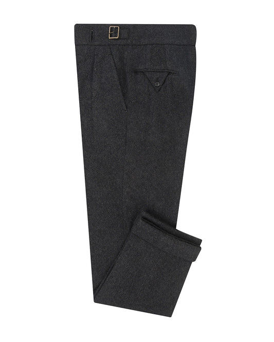 Gurkha Pant in Charcoal Grey Wool Flannel