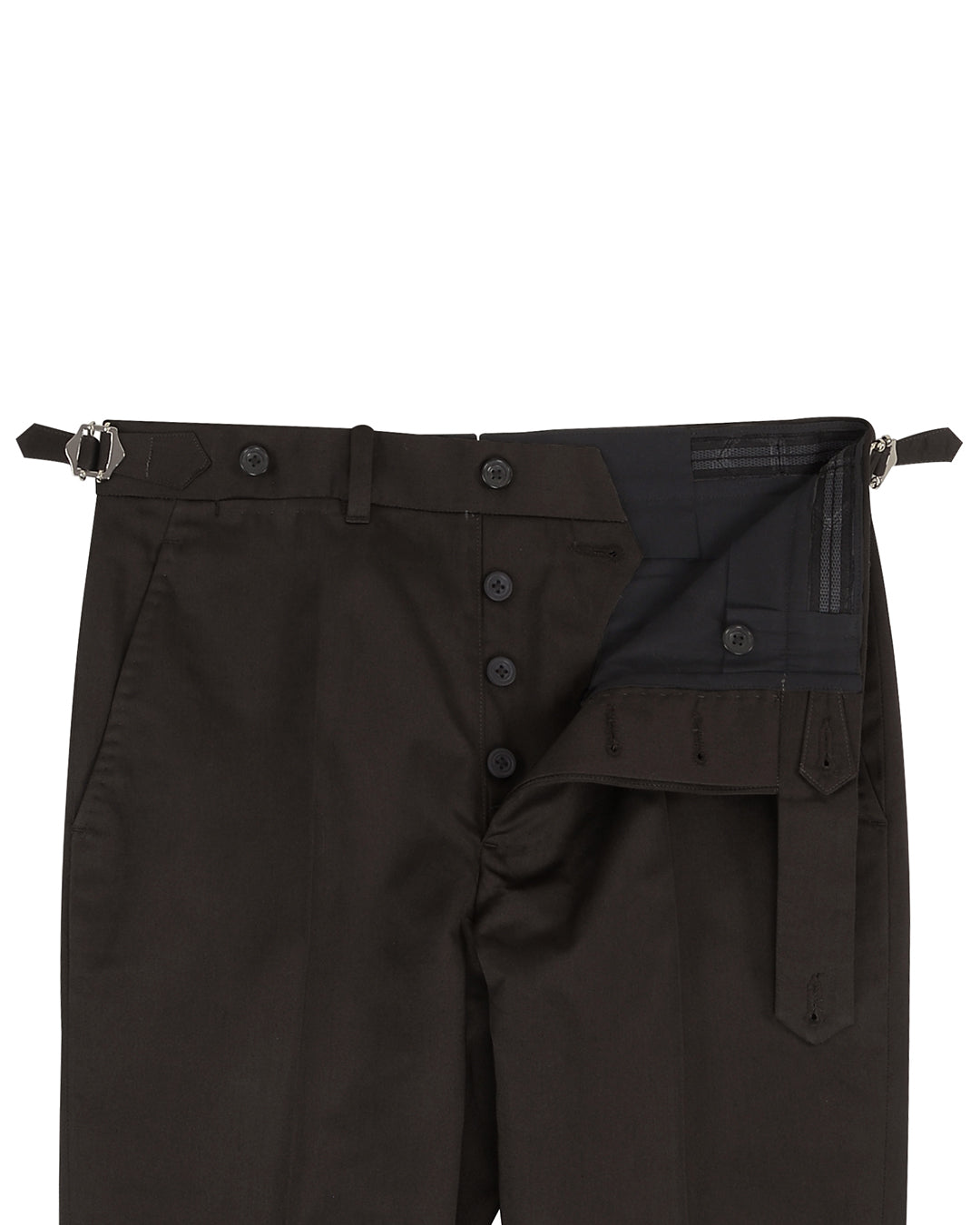 Chocolate Brown Soft Plain Chinos - 4