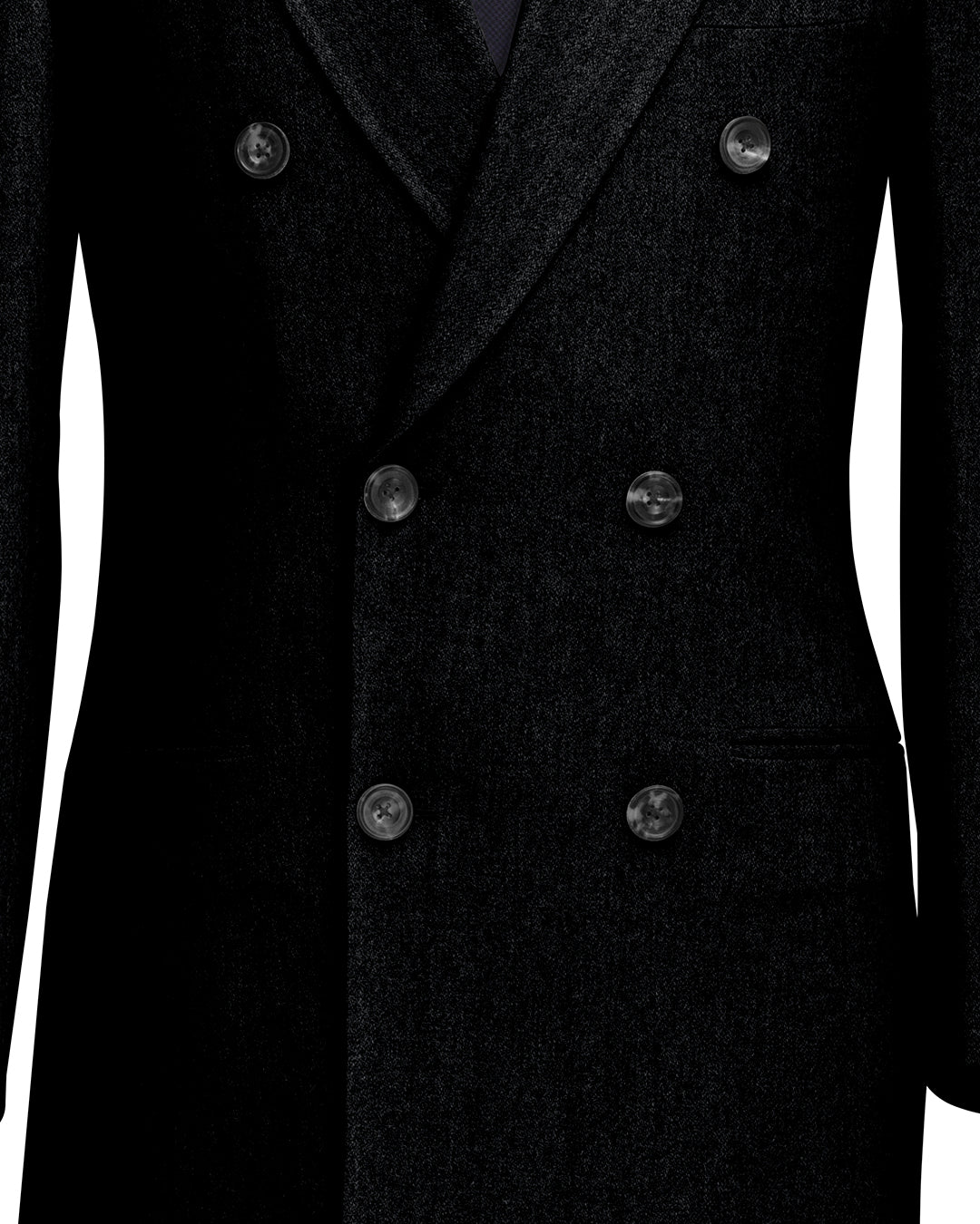 Luxire Charcoal Grey Wool Over Coat - 3