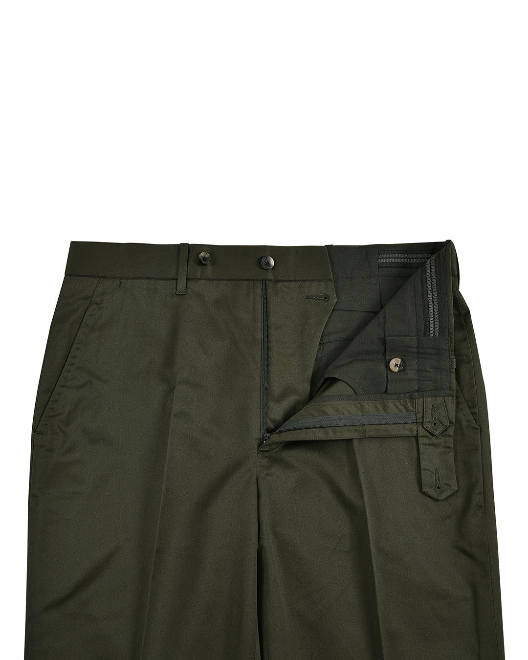 Dark Army Green Cotton Dress Pant