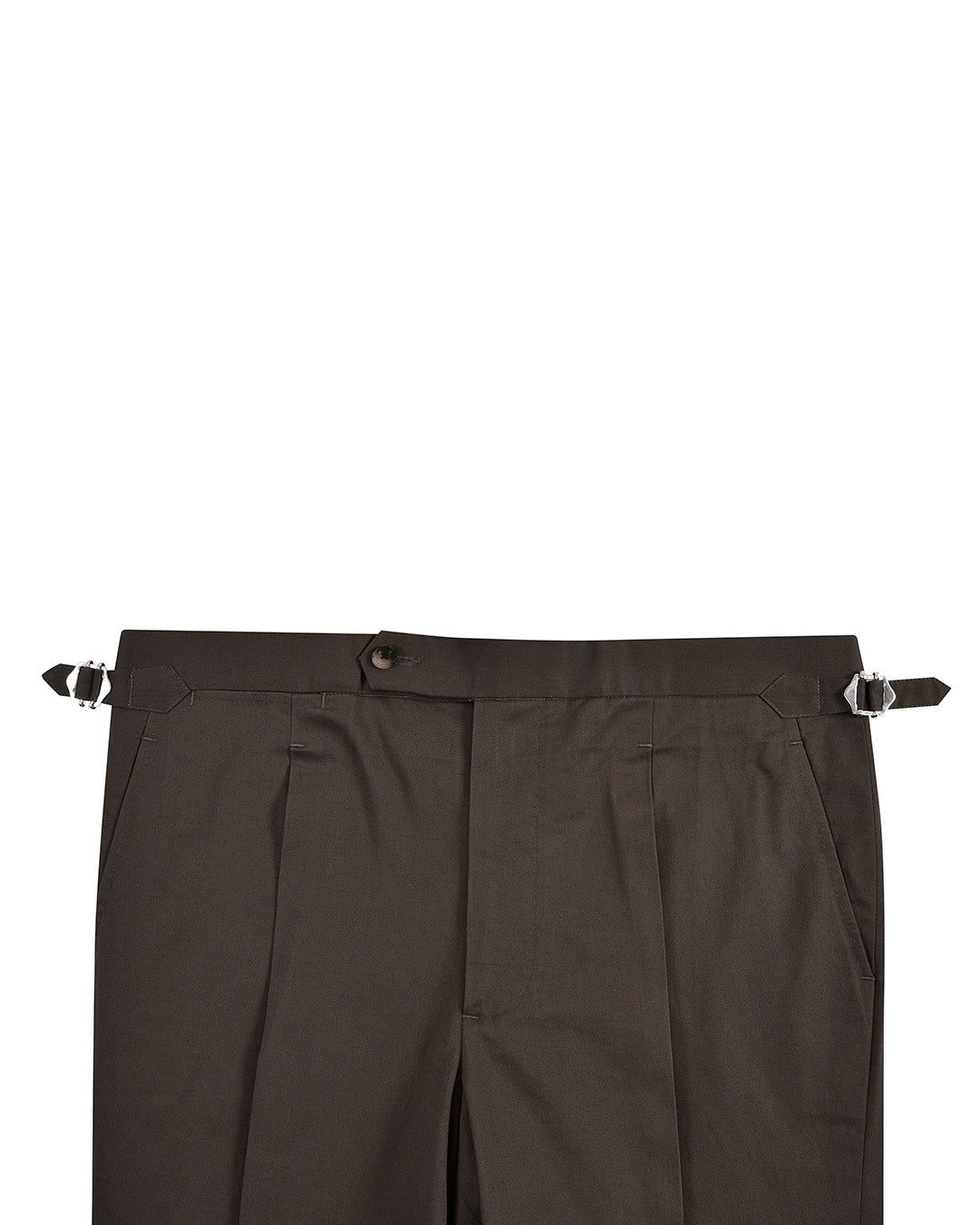 Pleated Choco Brown Pant - 2