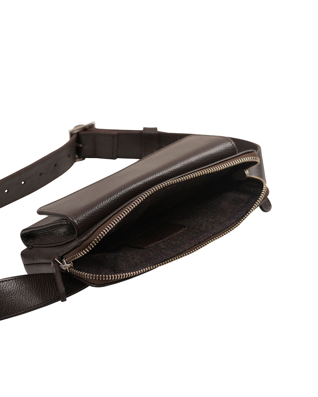 Brown Leather Waist Pouch - 4