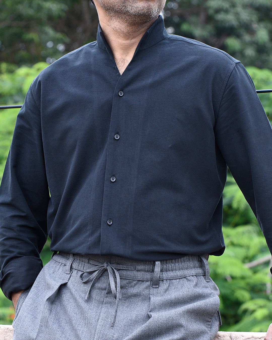 Prince Collar Black Oxford - 1