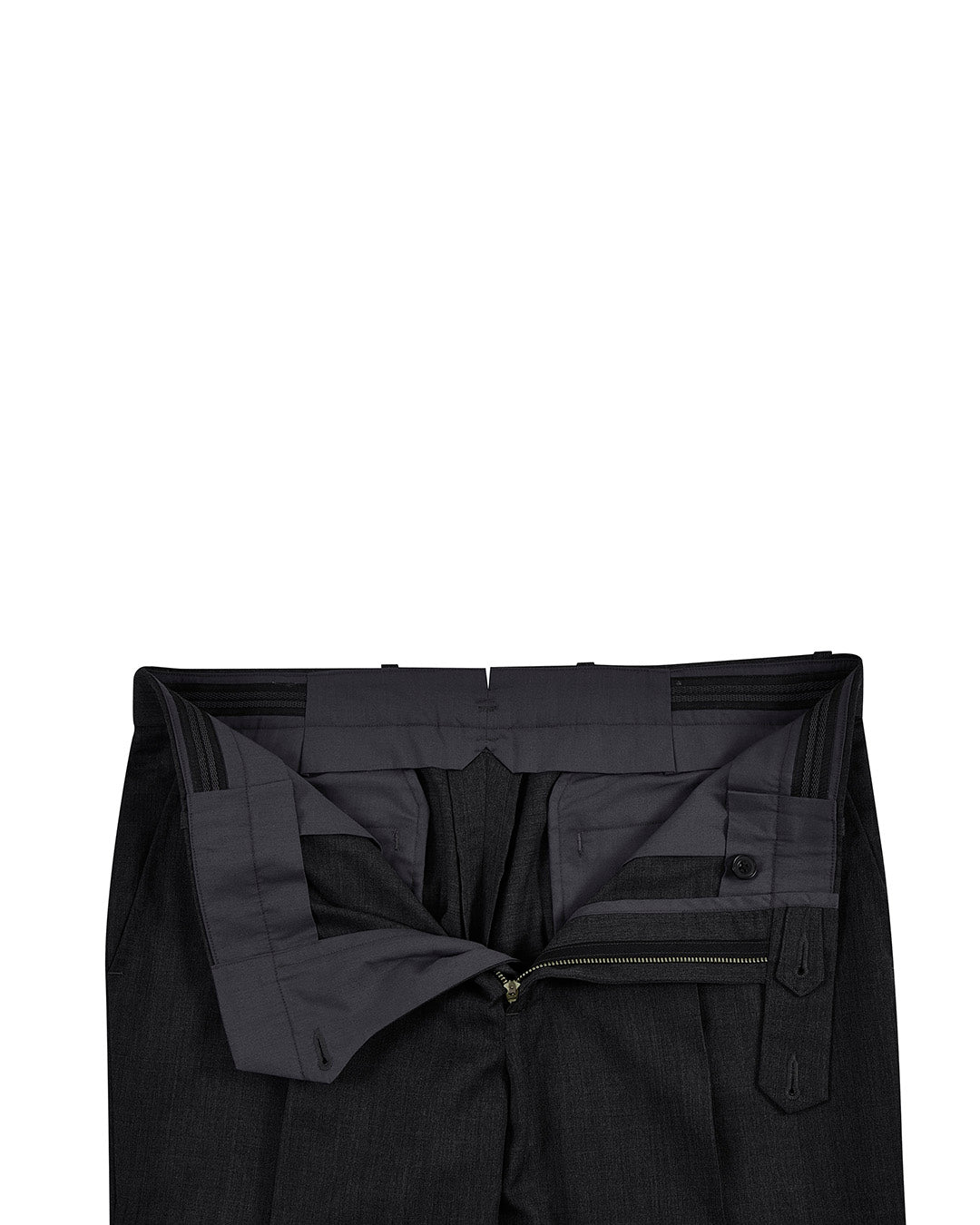 Washable Wool Dark Grey Dress Pant - 3