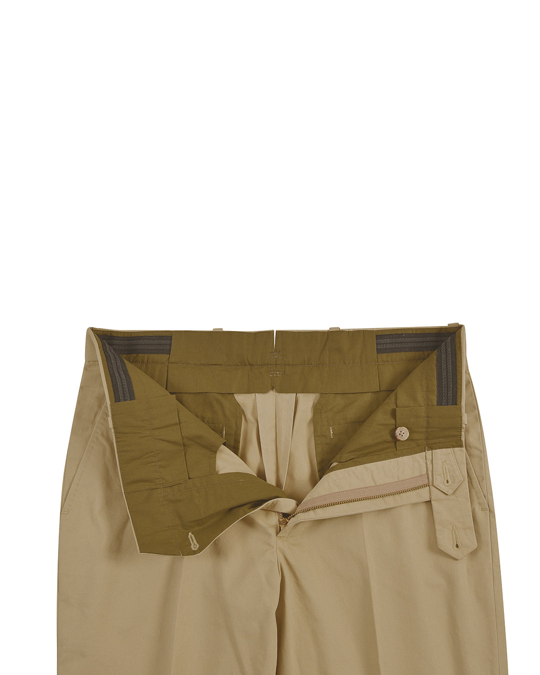 Dark Beige Plain Cotton Dress Pant - 3