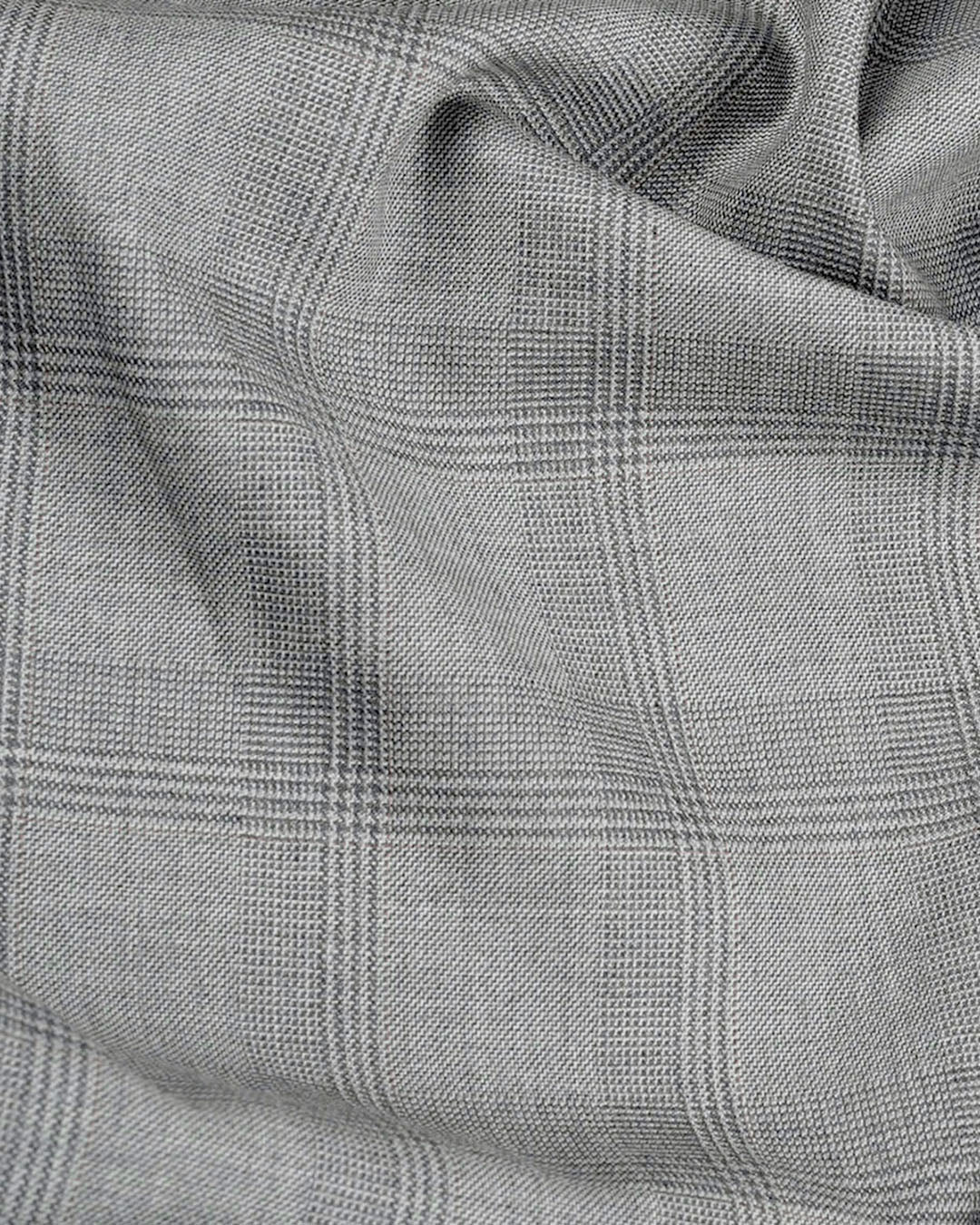 Drago: Super 160s Light Grey Prince of Wales Checks - 4