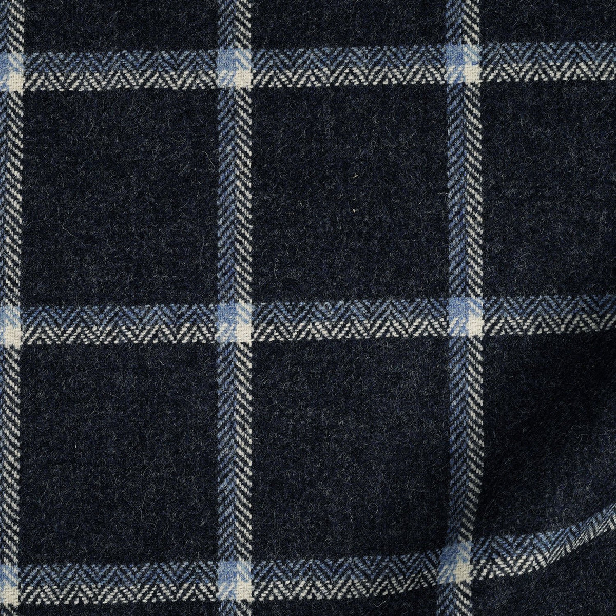 Cap Tweed in Navy Windowpane - 2