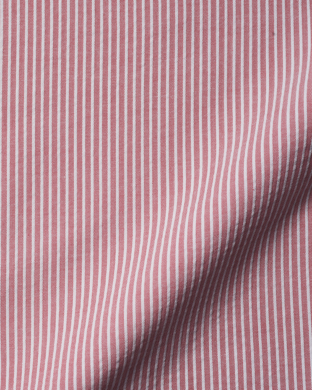 Pale Red White Pin Stripes Seersucker - 7