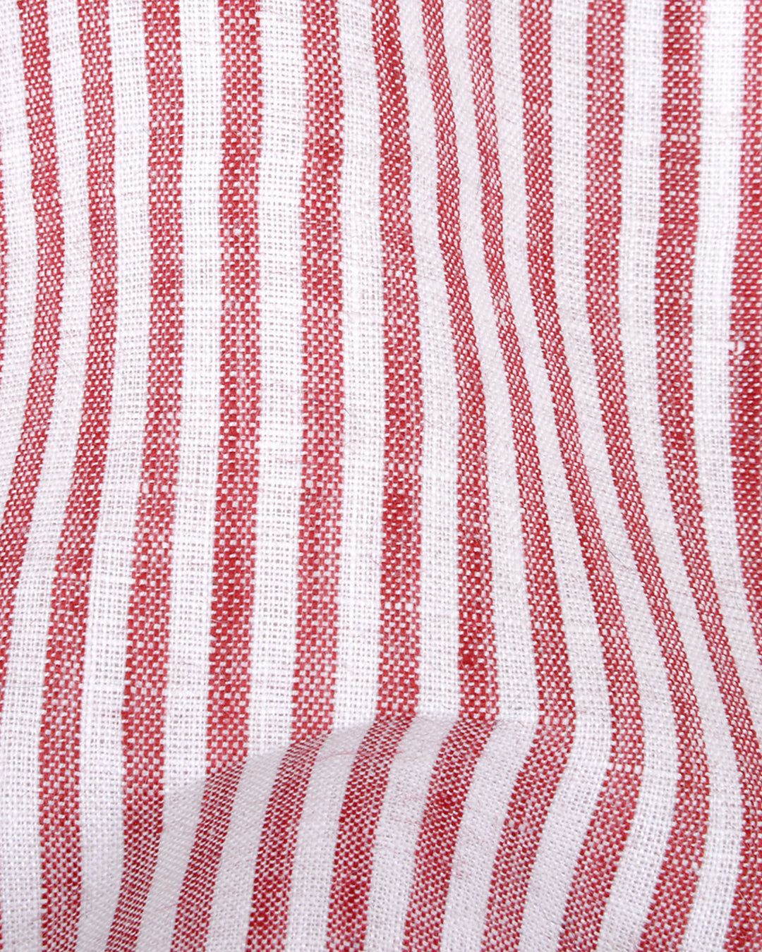 Linen: Red White Candy Stripes - 5