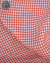 Linen:Orange Gingham Checks