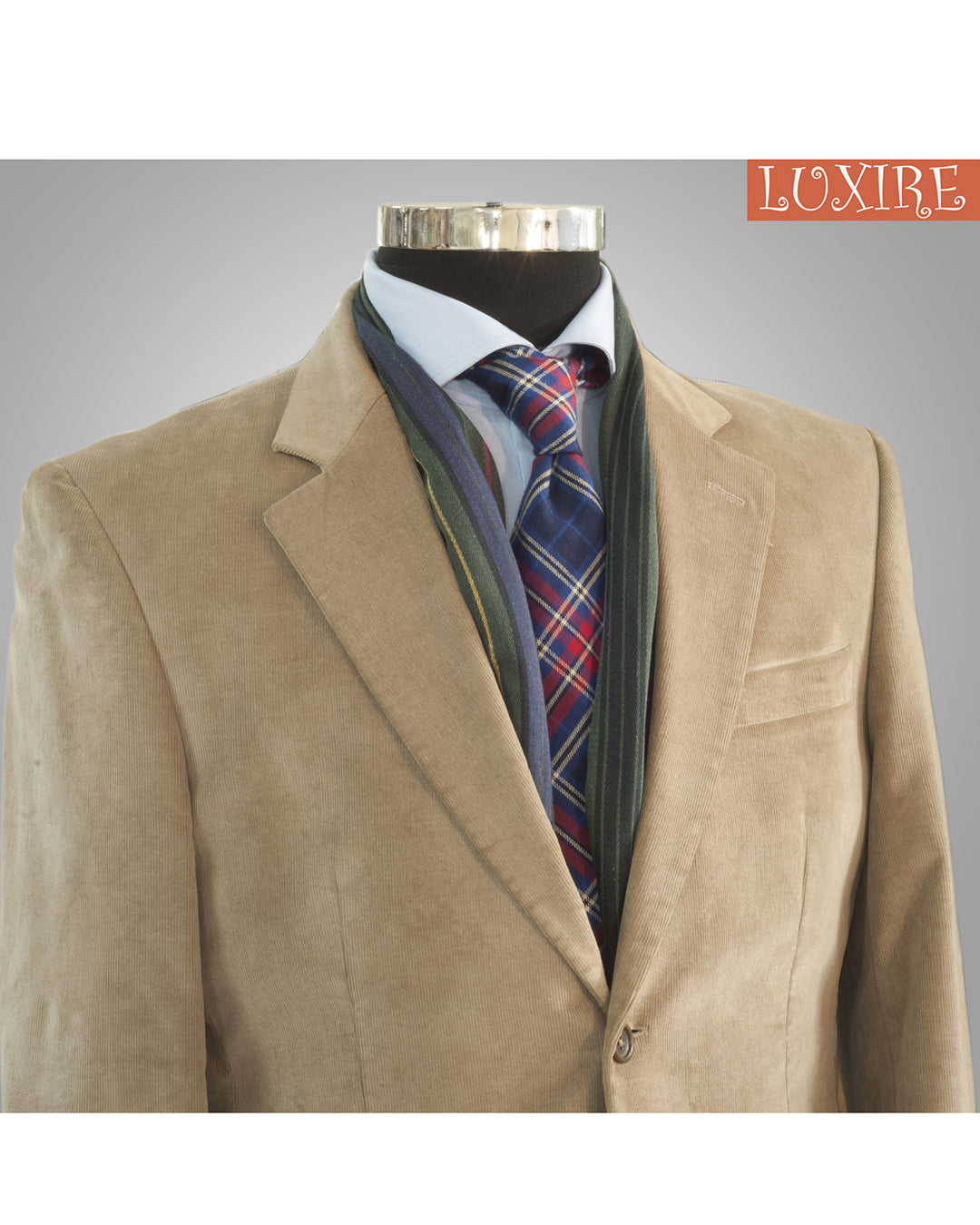 Red Blue Tartain Plaid Tie - 1