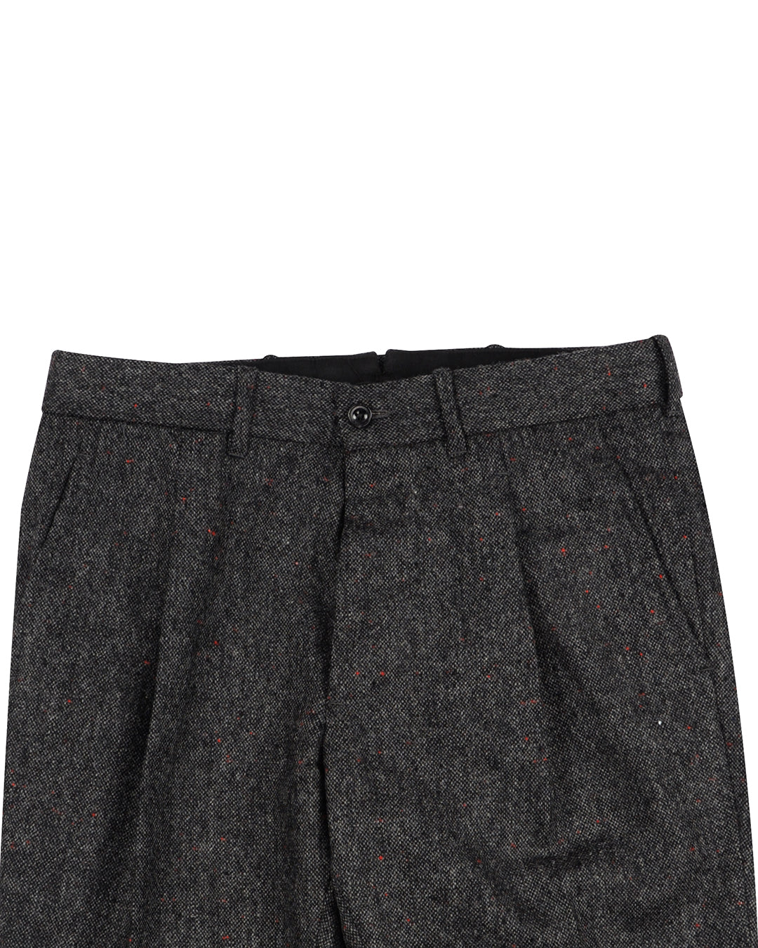 Holland & Sherry Tweed Wool Black & Grey With Red Point Tweed Point Tweed