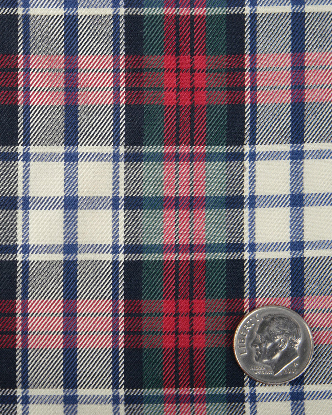 Red Blue Tartan Twill - 4